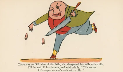 Es war ein alter Mann vom Nil, der seine Nägel mit einer Feile schärfte, aus 