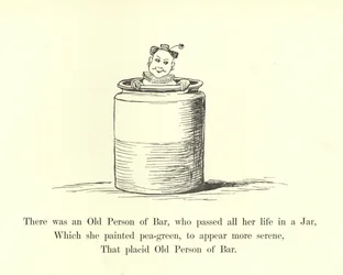 Es war eine alte Person von Bar, die ihr ganzes Leben in einem Krug verbrachte