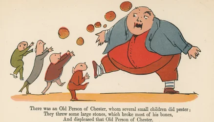 Es war eine alte Person aus Chester, die von mehreren kleinen Kindern belästigt wurde, aus 