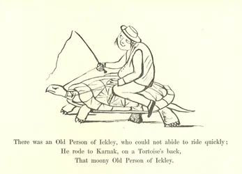 Es war eine alte Person aus Ickley, die es nicht ertragen konnte, schnell zu reiten