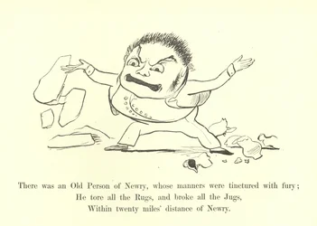 Es war eine alte Person aus Newry, deren Manieren von Wut geprägt waren