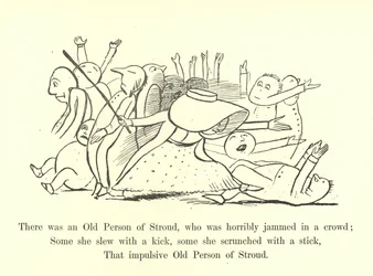 Es war eine alte Person aus Stroud, die schrecklich in einer Menge eingeklemmt war