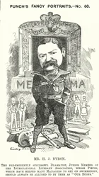 Punch-Karikatur: Henry James Byron, englischer Dramatiker