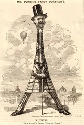 Karikatur von Gustave Eiffel