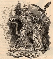 Karikatur von Alfred Tennyson (1809-1893), englischer Dichter