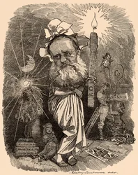Karikatur von Wilkie Collins (1824-1889) Romanautor