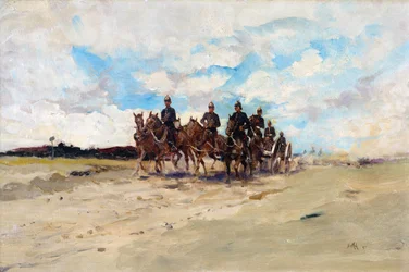 Königliche Artillerie, ein Feldgeschützteam auf dem Marsch, 1897
