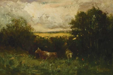Landschaft mit Vieh