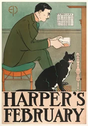 Poster für Harpers New Monthly Magazine, Februar 1898