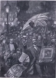 Mafeking-Nacht in London, Illustration aus Cassells Geschichte Englands, 1900er Jahre