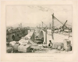 Die alten und neuen Londoner Brücken, 1830