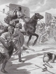 Plünderung von Tyrus (Lithografie)