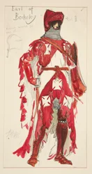 Earl of Berkeley, Kostümentwurf für Henry Irving