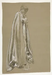 Figurenstudie für die Kindheit von Galahad(?) aus Die Suche nach dem Heiligen Gral (eine Serie von 15 Gemälden für die Boston Public Library, abgeschlossen 1901)