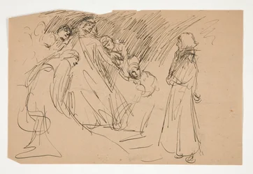 Galahad und die gefangenen Tugenden, Studie für Die Suche nach dem Heiligen Gral (Serie von fünfzehn Gemälden für die Boston Public Library, abgeschlossen 1901)