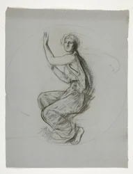 Medallionstudie für Wandgemälde im Staatskapitolgebäude in Harrisburg, Pennsylvania, 1902-1911 (vollendet von John Singer Sargent)