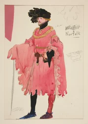 Norfolk, Kostümentwurf für Henry Irving