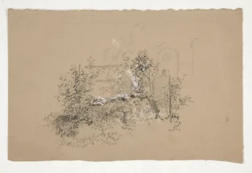 Verwachsener Garten(?) Friedhof(?)