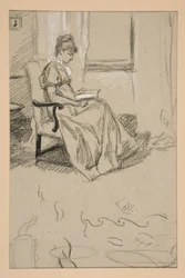 Porträt von Mrs. Abbey, lesend