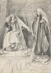 Rebecca und Rowena, Illustration für Ivanhoe