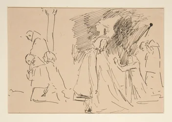 Studie für Priester und die große Dame