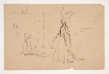 Studie für Priester und die große Dame