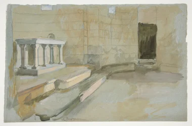 Studie für Die Suche nach dem Heiligen Gral (Serie von fünfzehn Gemälden für die Boston Public Library, abgeschlossen 1901)