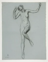 Studie für Figur von 4 Uhr nachmittags in
