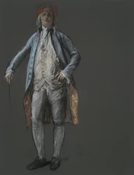 Studie für Figur von Benjamin Franklin in
