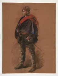 Studie für die Figur von Captain Peter Minuit