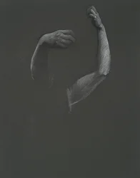 Studie für Hände der Figur von 3 Uhr(?)