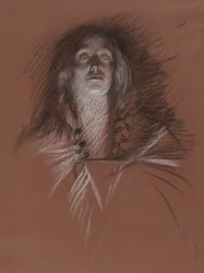 Studie für den Kopf einer keltischen Frau, aus der Theaterszene, Hamlet, Akt 3, Szene 2