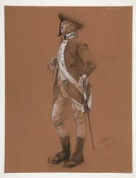Studie für die Figur von General Anthony Wayne, in der