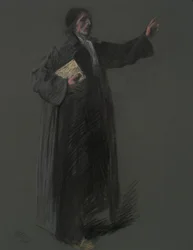 Studie für die Figur von Johann Kelpius