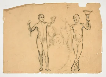 Studie von zwei Flammenträgern