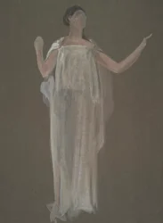 Unidentifizierte Figurenstudie für ein Wandgemäldeprojekt im Pennsylvania State Capitol Building, Harrisburg, 1902-1911
