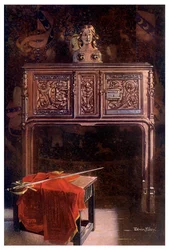 Geschnitzter Eichen-Lous XII Dressoir, 1910