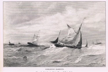 Hafen von Gorleston, aus The Magazine of Art 1893, Cassell and Company