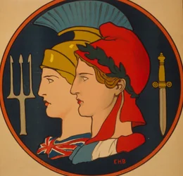 Emblem von Frankreich und Großbritannien, 1917