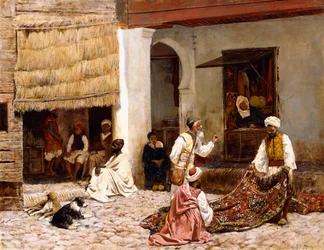Ein Teppichbasar in Tanger