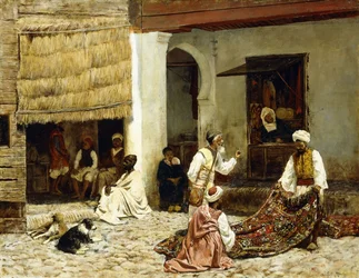 Ein Teppichbasar in Tanger