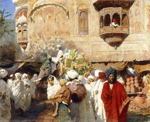 Eine Straße in Jodphur, Indien