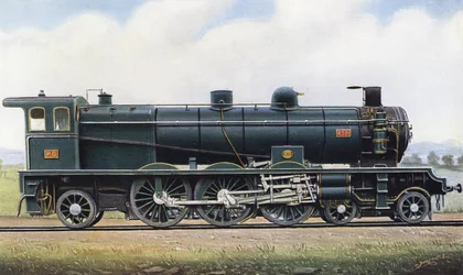 Das Produkt zweier Republiken: "Pacific" Typ Dampflokomotive Nr. 4501, Paris - Orleans Eisenbahn. 1910