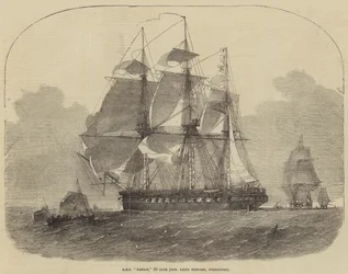 HMS Nankin, 50 Kanonen, Kommandant Honourable Keith Stewart