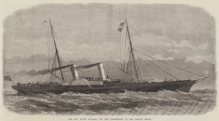 Die neue Yacht Galatea, für die Corporation of the Trinity House