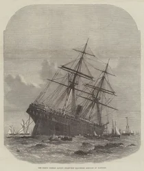 Das Norddeutsche Lloyd-Dampfschiff Baltimore auf Grund bei Hastings