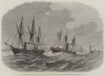 Wrack des Dampfers Hydaspe auf der Pan Shoal Rhio Straße, nahe Singapur