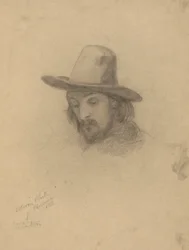 Edward Winslow, Skizze für die Unterzeichnung des Vertrags in der Kabine der Mayflower
