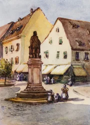 Der Rhein: Statue von Sir Francis Drake, Offenburg
