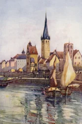 Der Rhein: Der Kai in Düsseldorf